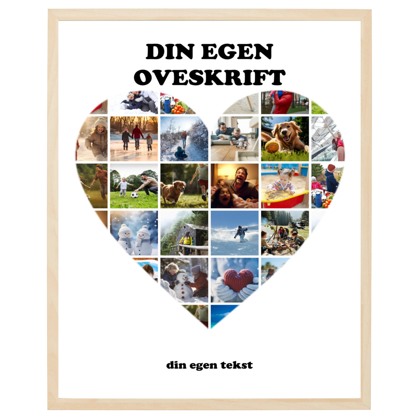 Fotocollage i Hjärtat II design - vi designar för dig