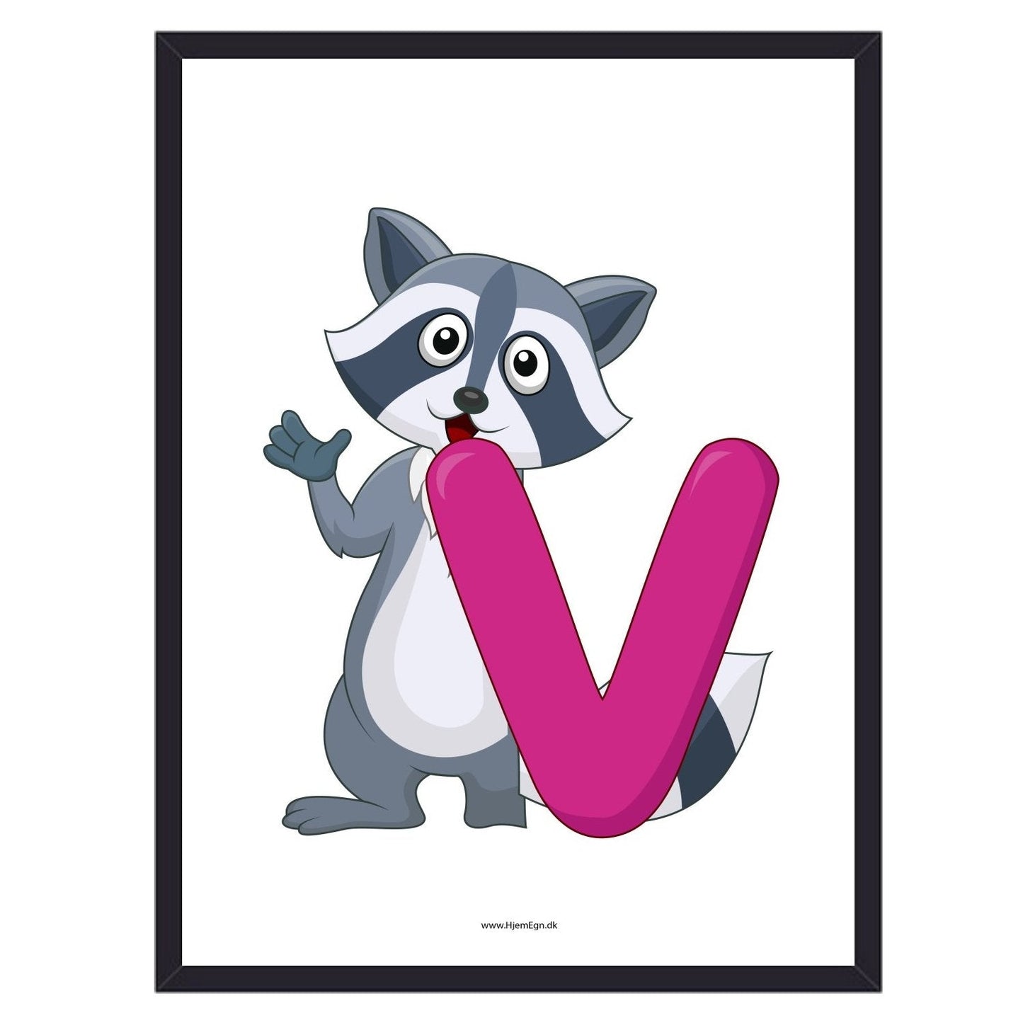 børneplakat og læringsplakat med bogstaver v