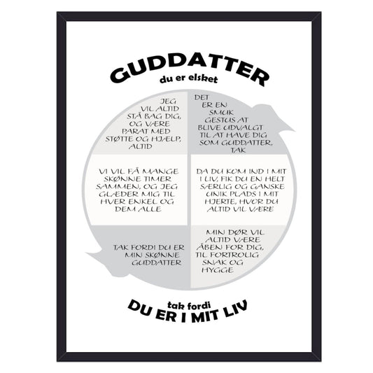 guddatter personlig citat plakat